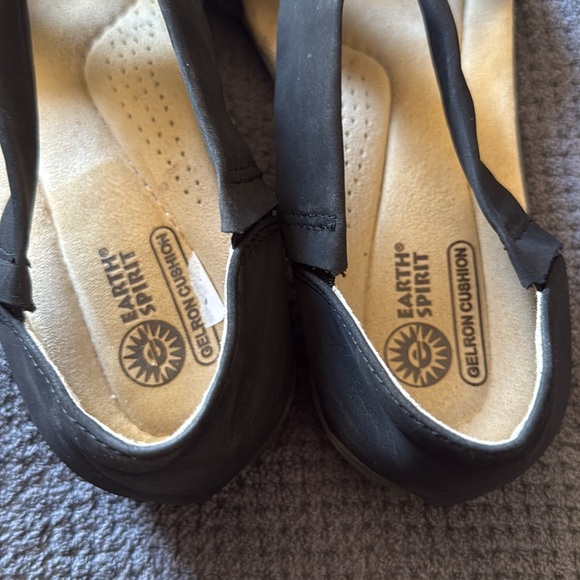 Earth Spirit‎ Black Gelron Cushion Cross Strap Comfort Sandals Size 7.5 - Picture 7 of 11